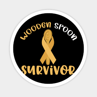 Wooden Spoon Survivor ribbon Magnet